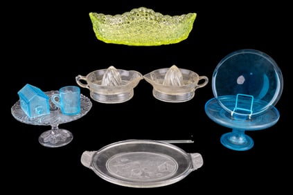 Vintage Pressed and Uranium Glass