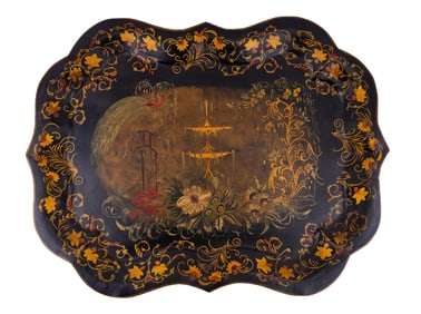 Nice Decorated Tole Tray signed by Artist
