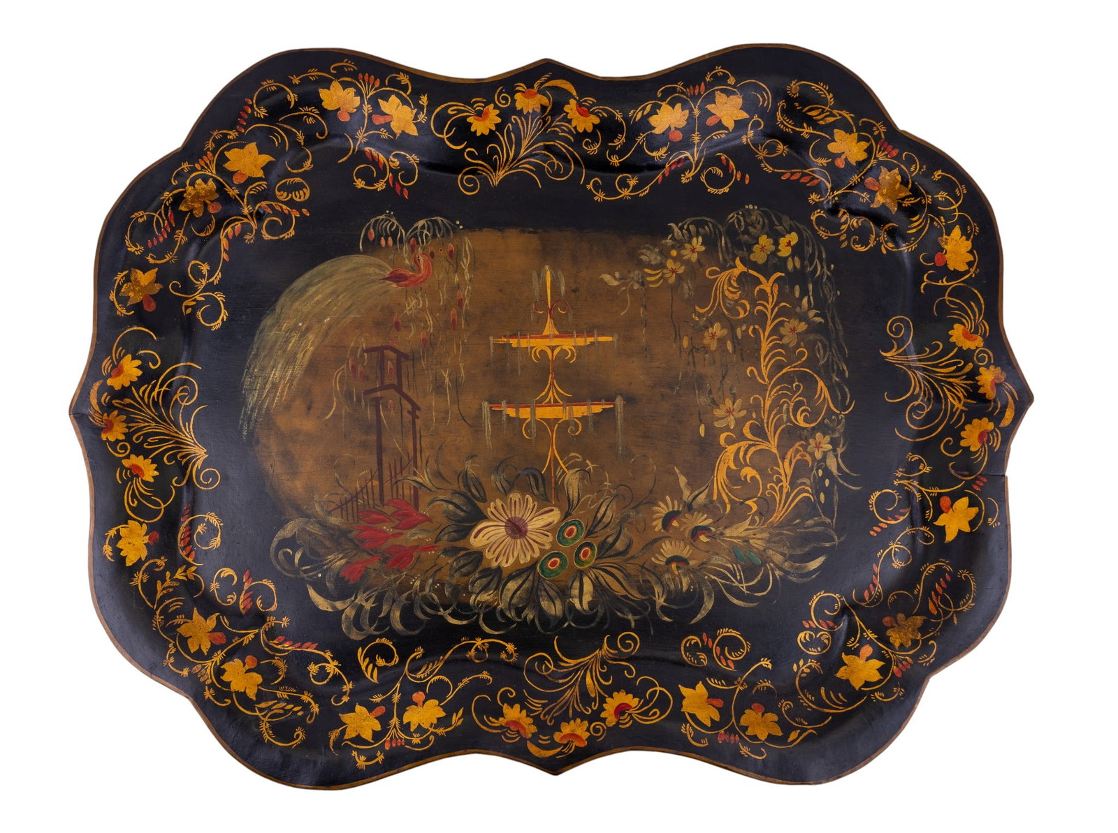 Nice Decorated Tole Tray signed by Artist (1 of 9)