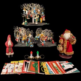 Vintage Christmas Cards and Decorations