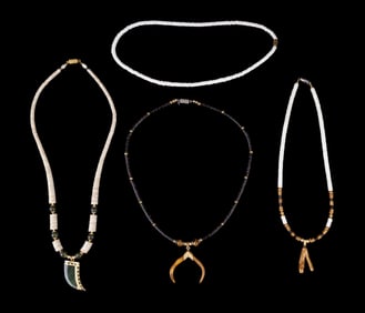 Four Coral & Gemstone Necklaces