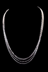 50-Inch Single Strand Sterling Silver Necklace