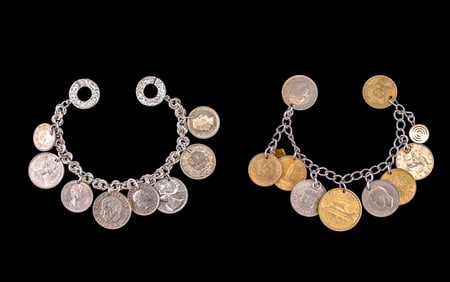 Hand Made Sterling and Coin Bracelets