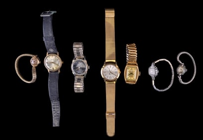 Elgin, Bulova, Gruen, & Other Early Wrist Watches
