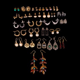 Sterling and Other Designer Costume Earrings