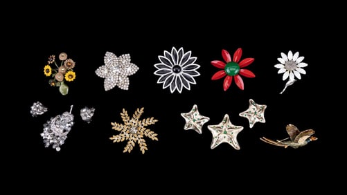 Vintage Brooches and Earring Sets