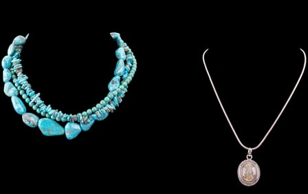 Sterling Turquoise and Quartz Necklaces