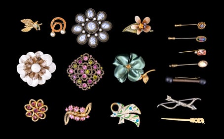 Vintage Brooches and Stick Pins