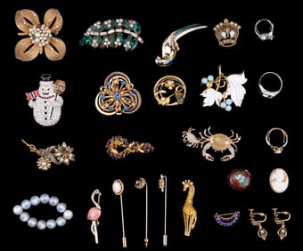 Vintage Brooches, Rings, and More