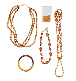 Joan Rivers and Other Amber Toned Costume Jewelry