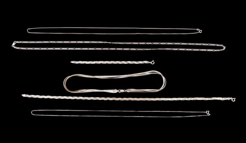 Six-Piece Sterling Silver Necklace Set
