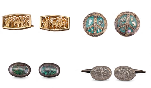 18k Gold Cufflinks + Alpaca & other Cufflinks