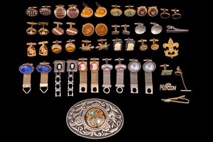 Men's Cufflinks, Belt Buckle, and Accessories