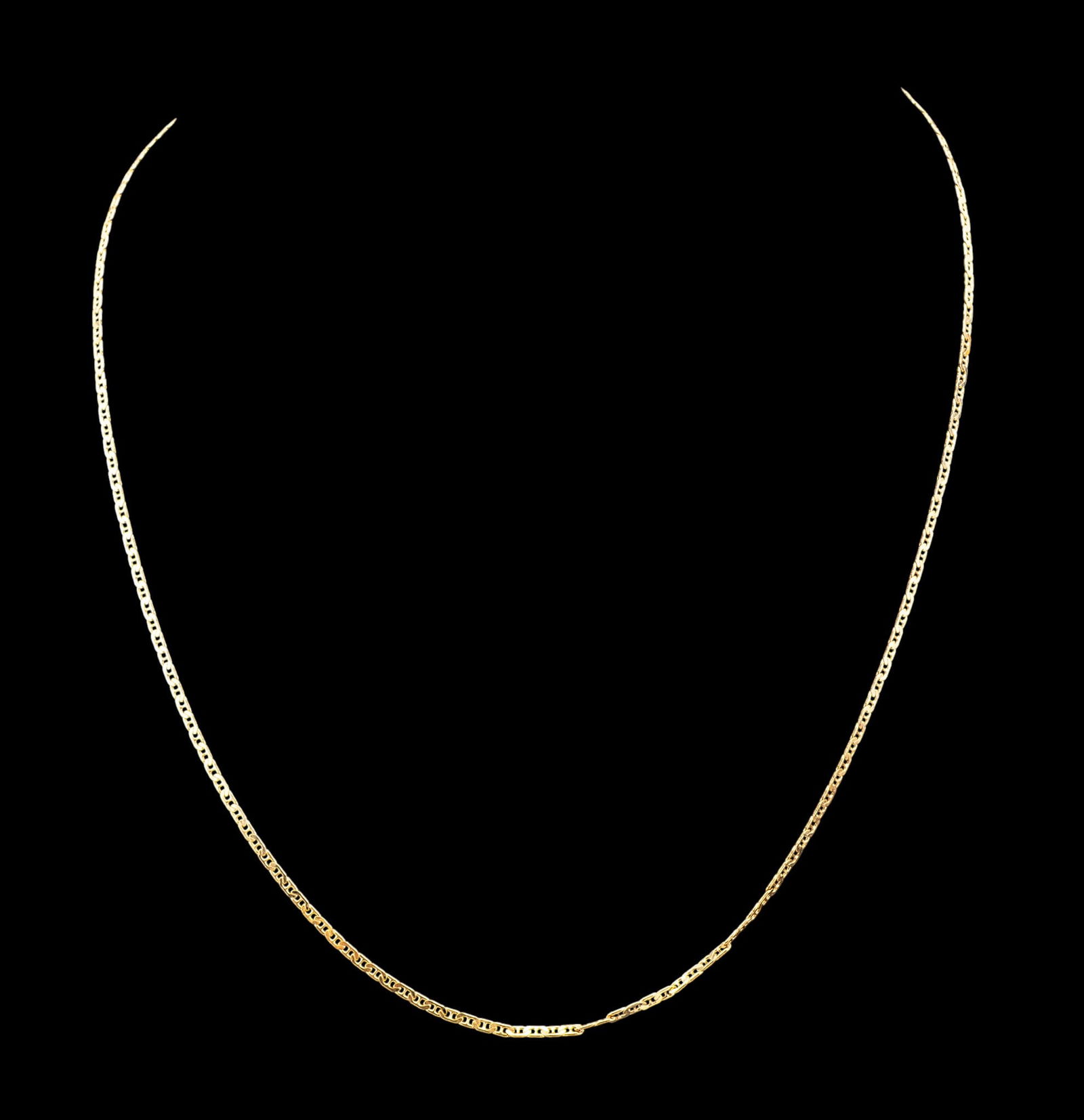 18K Gold Mariners Link Chain Necklace (1 of 3)