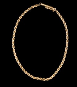 18k Gold Rope Chain Bracelet