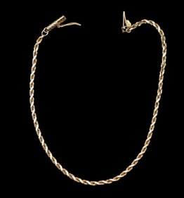 18k Yellow Gold Rope Chain Bracelet, 7.25 Inches