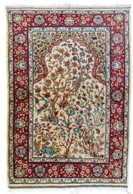 Fine Silk Hereke Rug