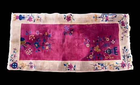 Art Deco Chinese Rug, Mauve / Pink