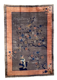 Antique Chinese Art Deco Rug ~10'x14'