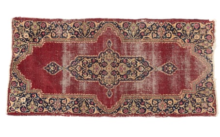 Persian Kashan Rug / Mat ~4'4" x 2'1"