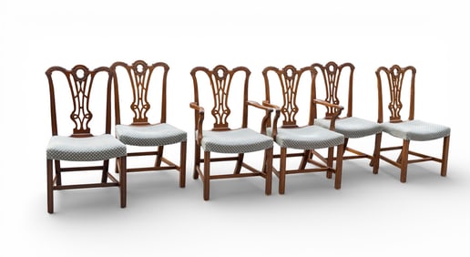 Carved Chippendale Dining Chairs (6)