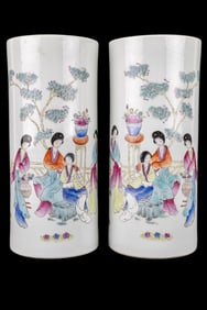 Chinese Porcelain Brush Pots (2)
