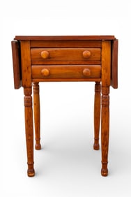 PA Antique 2 Drawer Drop Leaf Table