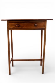 Antique Oval Top 1-Drawer Stand
