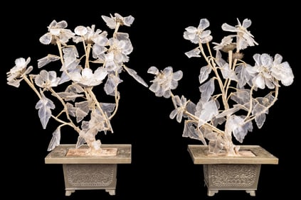 Chinese Abraded Clear Jade Trees (2)