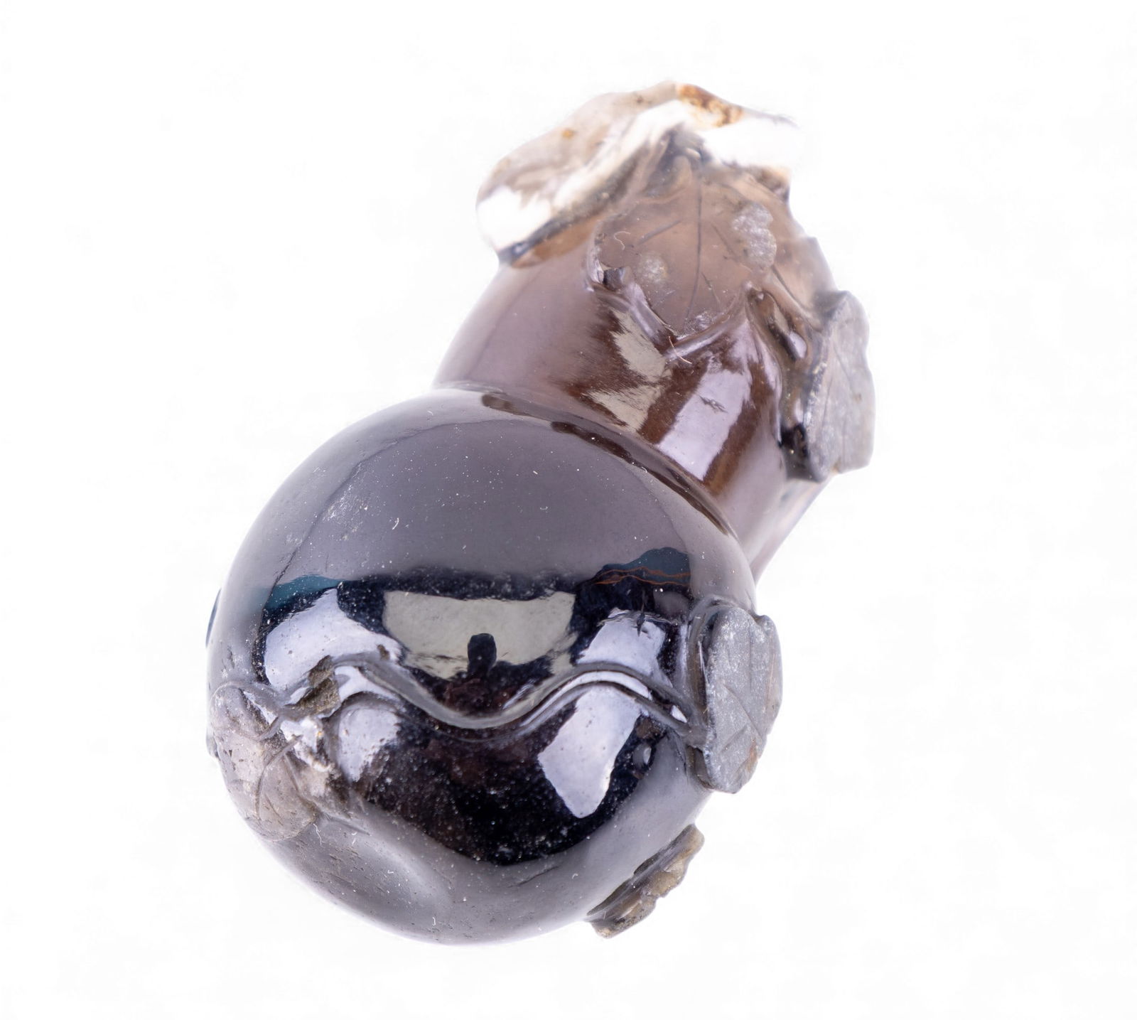 Smoky Quartz Carved Snuff Bottle (1 of 5)