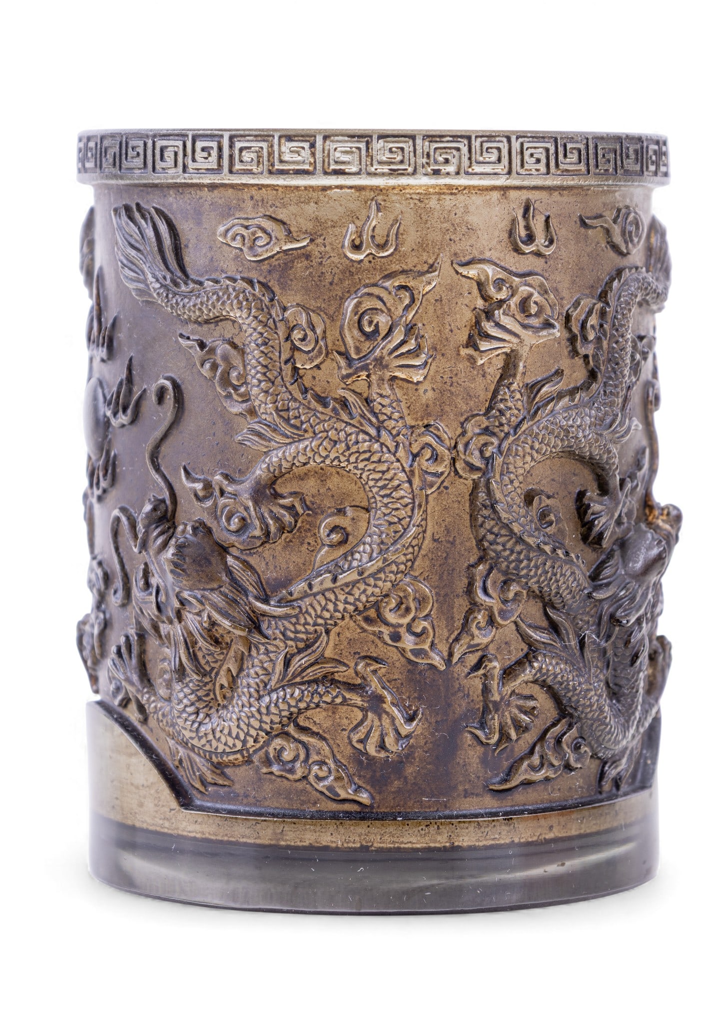 Peking Glass Dragon Vessel / Brushpot (1 of 7)