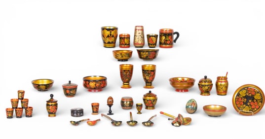 Russian Painted Lacquerware Large Collection