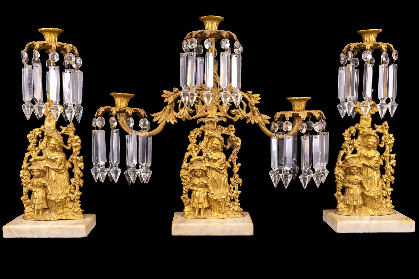 Girandola Candelabra Brass and Marble Set (1 of 18)