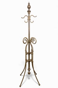 Antique Brass Hall Tree
