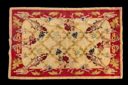 Equestrian-Themed American Hook Rug
