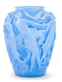 Phoenix Blue Art Glass Vase