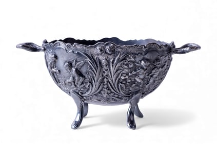 Vintage Negbaur Silver Plate Candy Dish