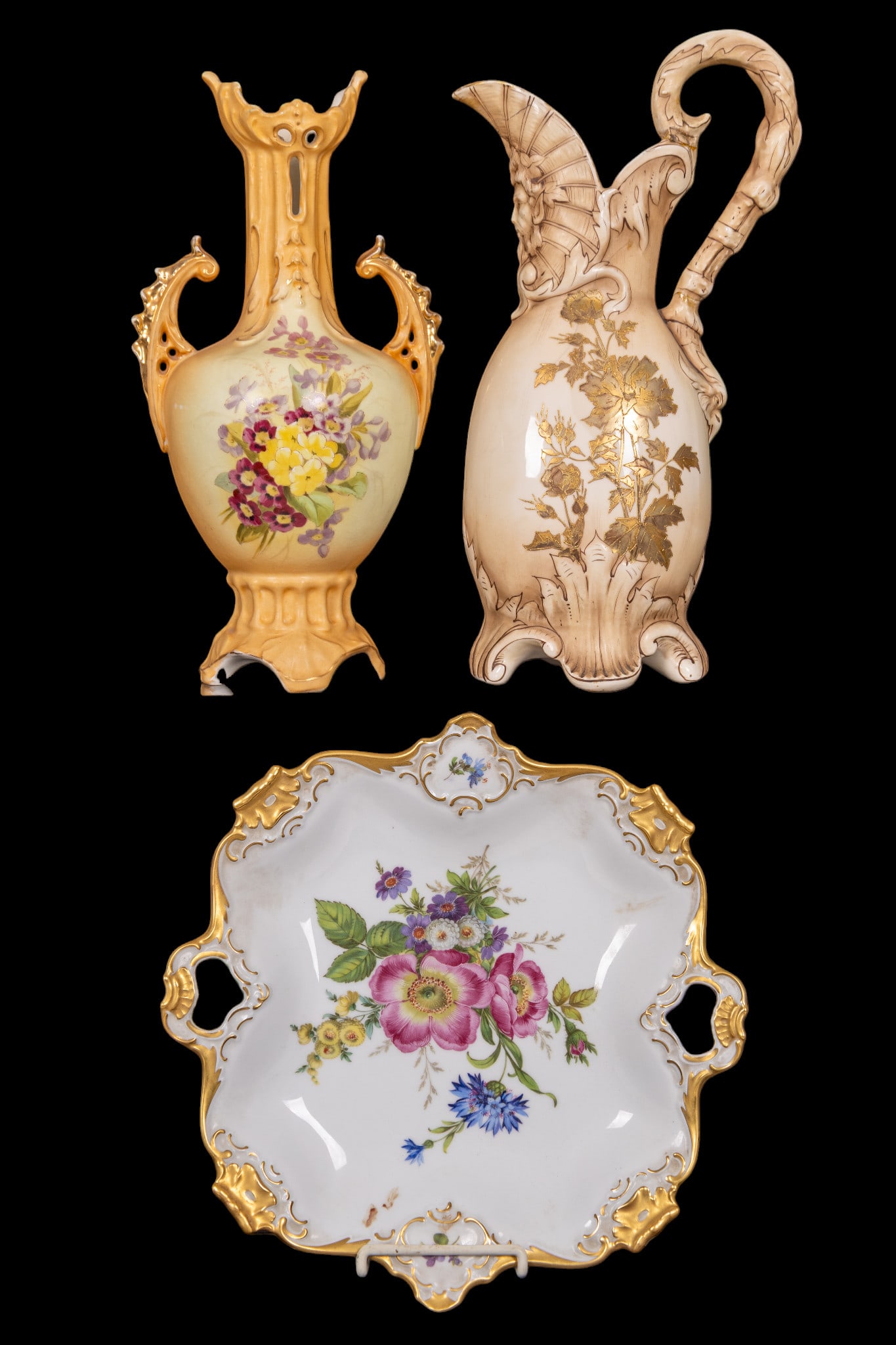 German, Austrian Porcelain (Pitchers, Plate) (1 of 19)