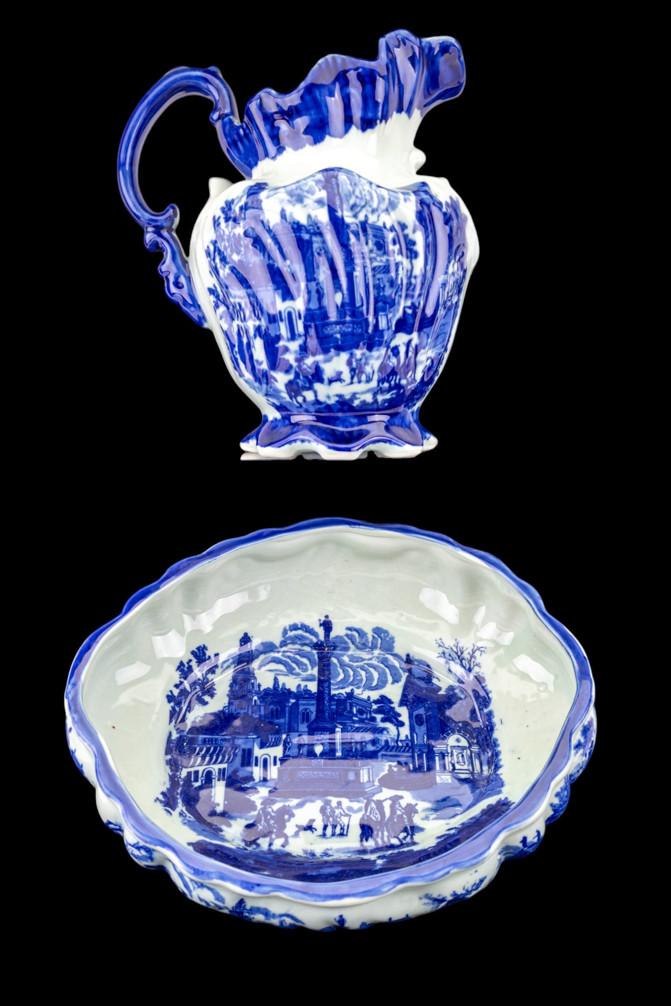 Pair of Blue & White Transfer Ironstone Pieces (1 of 18)