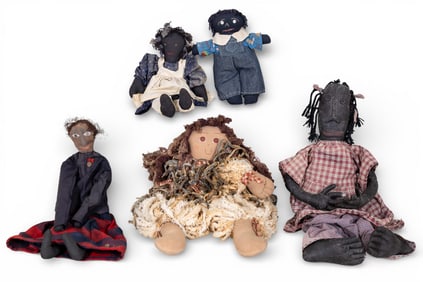 5 Black Americana Rag Dolls