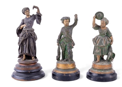3 Bronze Figural Sculptures