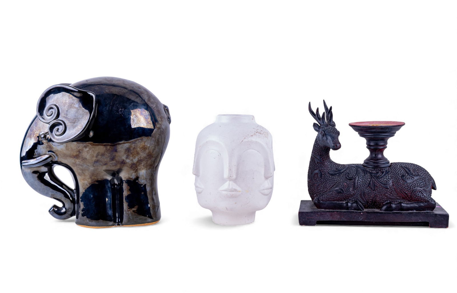 Figural Sculptures and Perpetual Face Vase (1 of 14)