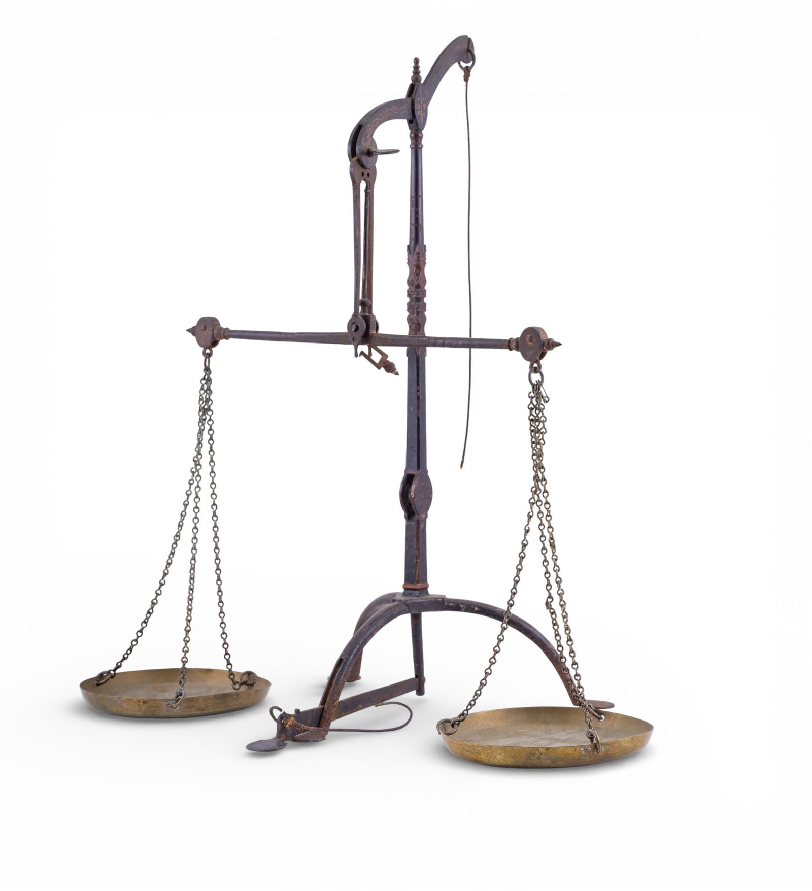 19th C Painted Hand Wrought Iron Scale (1 of 10)