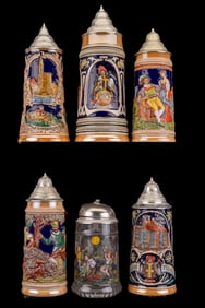 6 German Steins