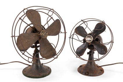 2 Early Table Fans GE & Monarch