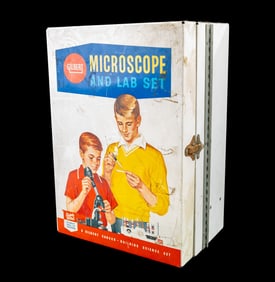 Vintage Gilbert Microscope & Lab Set