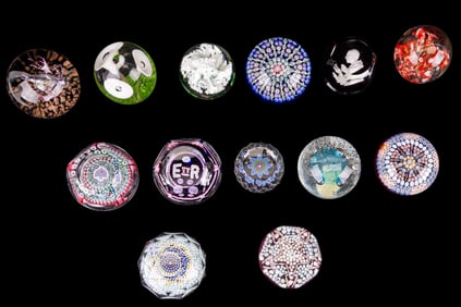 Baccarat Crystal and Blown Glass Paperweights