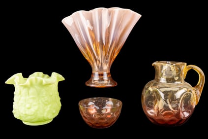 Opaque Uranium Glass and Blown Glass Vessels