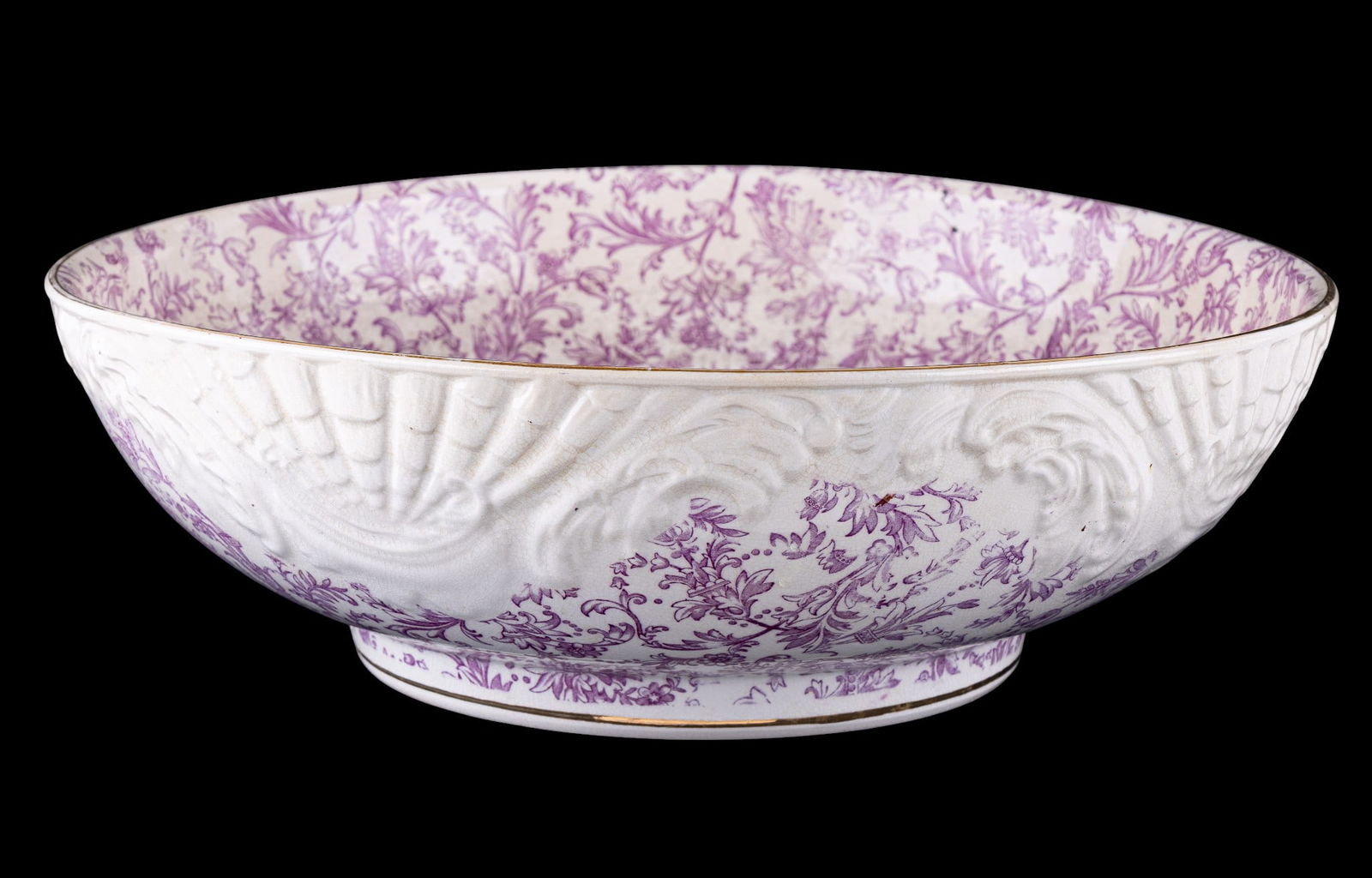 Monumental Crown SemiPorcelain Transferware Bowl (1 of 7)