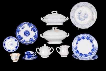 Wedgwood, Flow Blue, Ironstone